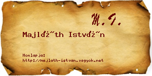 Majláth István névjegykártya
