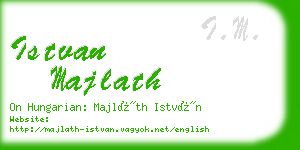 istvan majlath business card